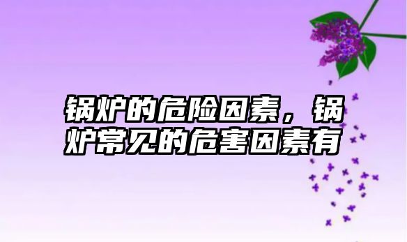 鍋爐的危險(xiǎn)因素，鍋爐常見的危害因素有