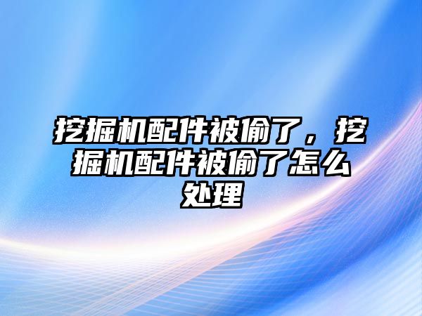 挖掘機配件被偷了，挖掘機配件被偷了怎么處理