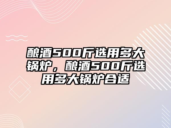 釀酒500斤選用多大鍋爐，釀酒500斤選用多大鍋爐合適