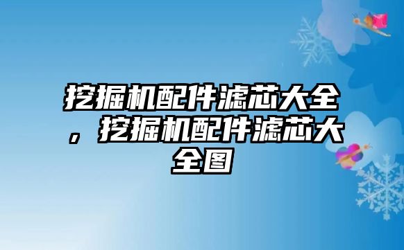 挖掘機配件濾芯大全，挖掘機配件濾芯大全圖