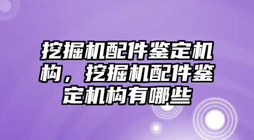 挖掘機配件鑒定機構(gòu)，挖掘機配件鑒定機構(gòu)有哪些