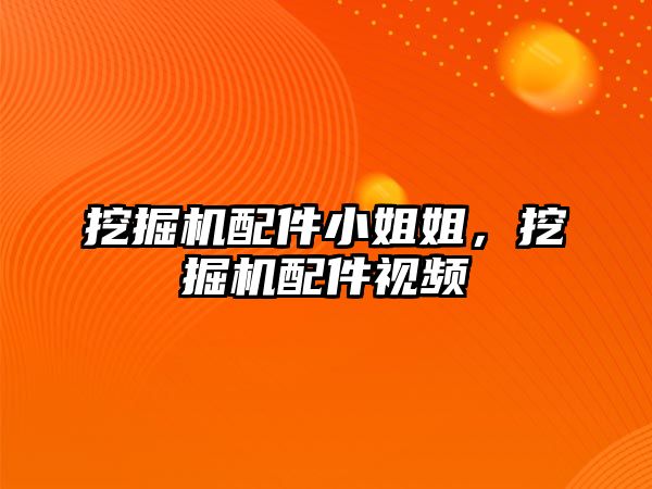 挖掘機配件小姐姐，挖掘機配件視頻