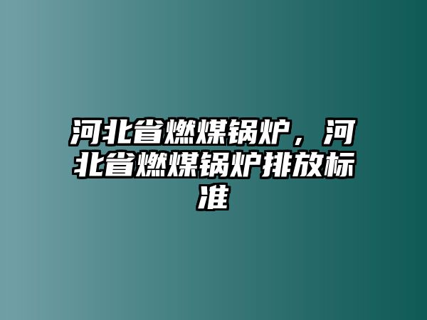 河北省燃煤鍋爐，河北省燃煤鍋爐排放標(biāo)準(zhǔn)