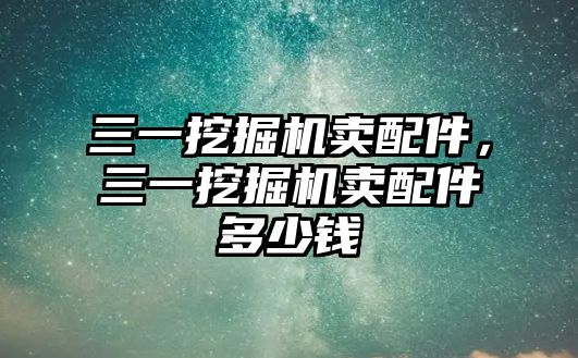 三一挖掘機賣配件，三一挖掘機賣配件多少錢