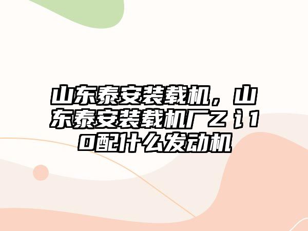 山東泰安裝載機，山東泰安裝載機廠Z讠10配什么發(fā)動機