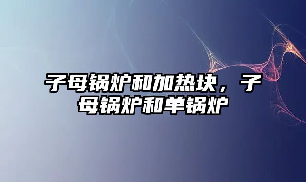 子母鍋爐和加熱塊，子母鍋爐和單鍋爐