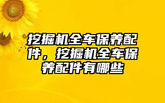 挖掘機全車保養(yǎng)配件，挖掘機全車保養(yǎng)配件有哪些