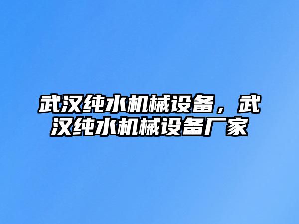 武漢純水機(jī)械設(shè)備，武漢純水機(jī)械設(shè)備廠家