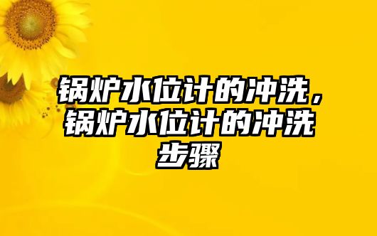 鍋爐水位計的沖洗，鍋爐水位計的沖洗步驟