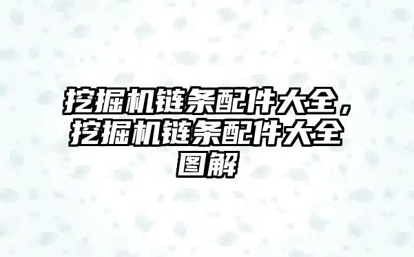 挖掘機鏈條配件大全，挖掘機鏈條配件大全圖解