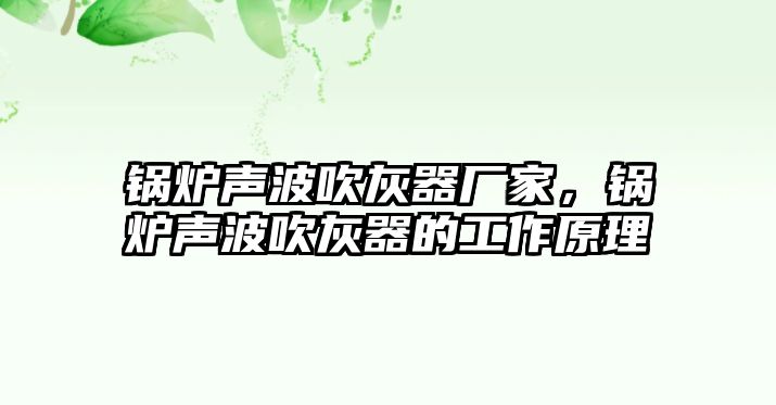 鍋爐聲波吹灰器廠家，鍋爐聲波吹灰器的工作原理