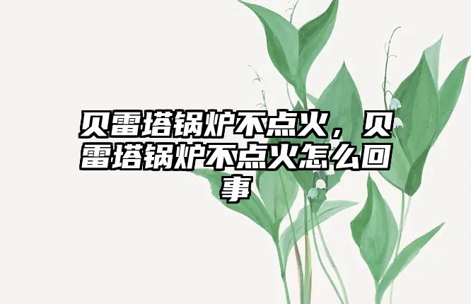 貝雷塔鍋爐不點(diǎn)火，貝雷塔鍋爐不點(diǎn)火怎么回事