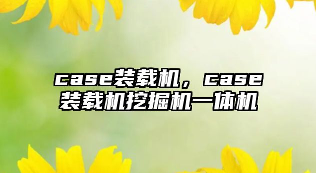 case裝載機(jī)，case裝載機(jī)挖掘機(jī)一體機(jī)