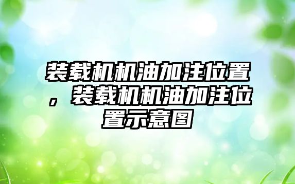 裝載機(jī)機(jī)油加注位置，裝載機(jī)機(jī)油加注位置示意圖