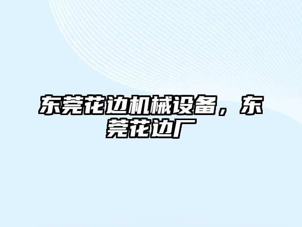 東莞花邊機械設(shè)備，東莞花邊廠