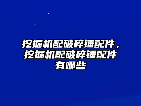 挖掘機配破碎錘配件，挖掘機配破碎錘配件有哪些