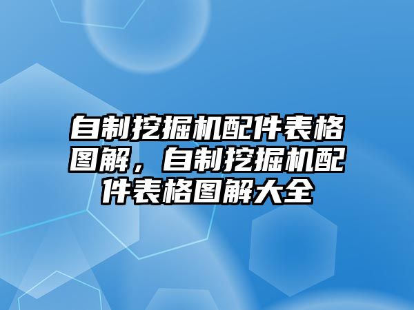 自制挖掘機配件表格圖解，自制挖掘機配件表格圖解大全