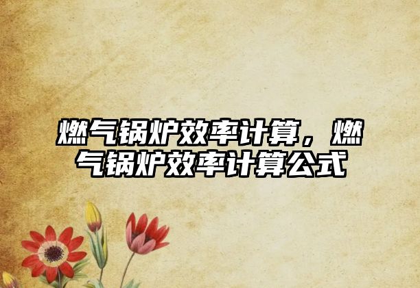 燃氣鍋爐效率計算，燃氣鍋爐效率計算公式