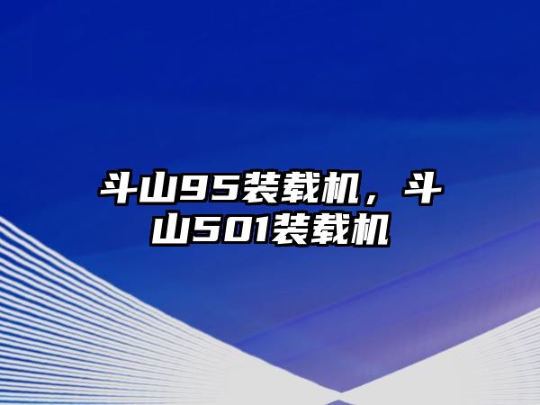 斗山95裝載機(jī)，斗山501裝載機(jī)