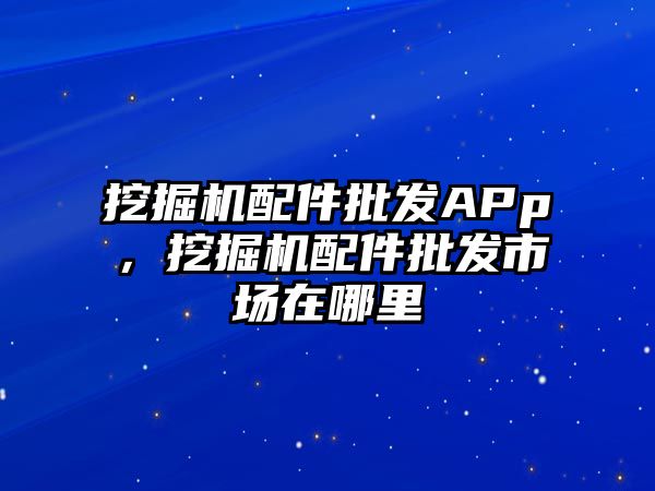 挖掘機(jī)配件批發(fā)APp，挖掘機(jī)配件批發(fā)市場(chǎng)在哪里