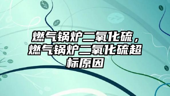 燃氣鍋爐二氧化硫，燃氣鍋爐二氧化硫超標原因