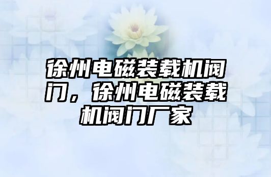 徐州電磁裝載機(jī)閥門，徐州電磁裝載機(jī)閥門廠家