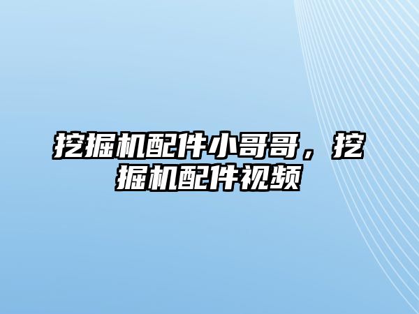 挖掘機配件小哥哥，挖掘機配件視頻