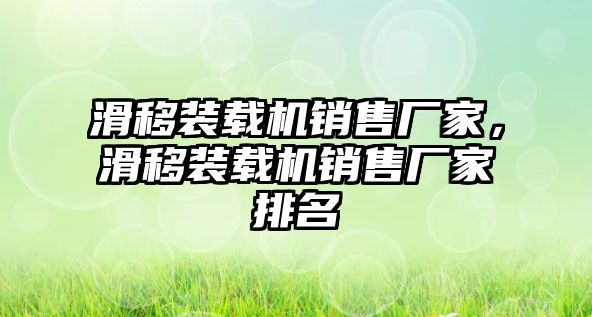 滑移裝載機(jī)銷售廠家，滑移裝載機(jī)銷售廠家排名