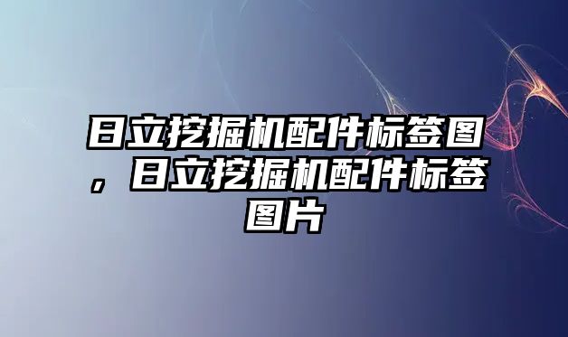 日立挖掘機配件標簽圖，日立挖掘機配件標簽圖片