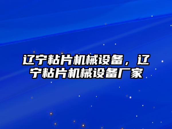 遼寧粘片機械設(shè)備，遼寧粘片機械設(shè)備廠家