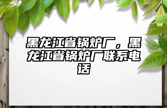 黑龍江省鍋爐廠，黑龍江省鍋爐廠聯(lián)系電話