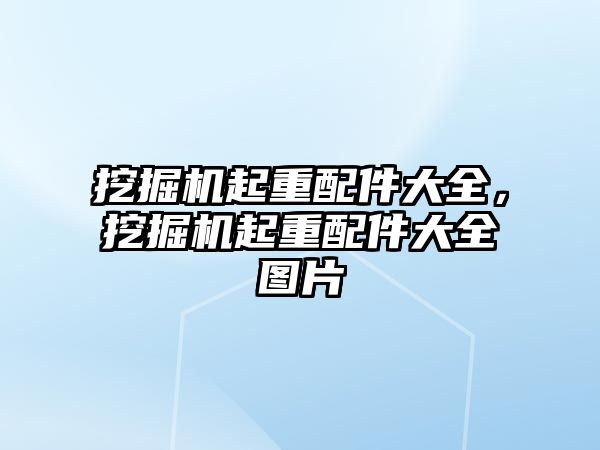 挖掘機起重配件大全，挖掘機起重配件大全圖片