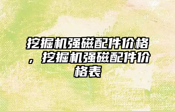 挖掘機強磁配件價格，挖掘機強磁配件價格表