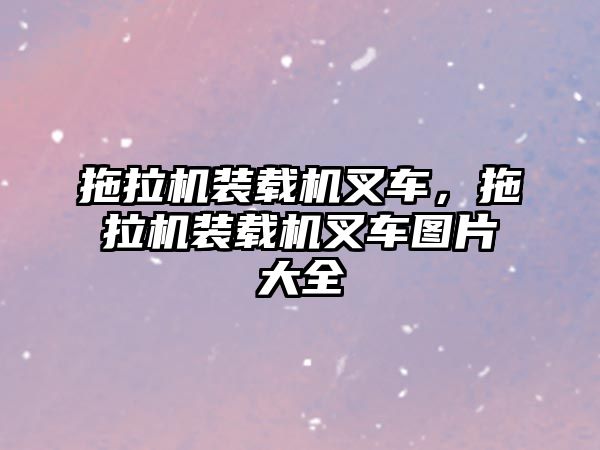 拖拉機裝載機叉車，拖拉機裝載機叉車圖片大全