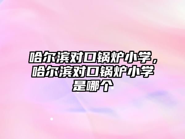 哈爾濱對口鍋爐小學(xué)，哈爾濱對口鍋爐小學(xué)是哪個