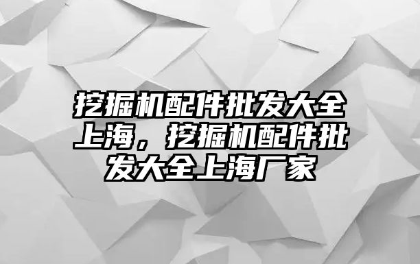 挖掘機(jī)配件批發(fā)大全上海，挖掘機(jī)配件批發(fā)大全上海廠家