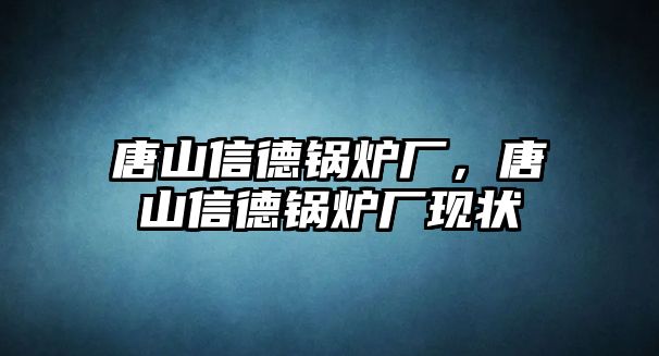 唐山信德鍋爐廠，唐山信德鍋爐廠現狀