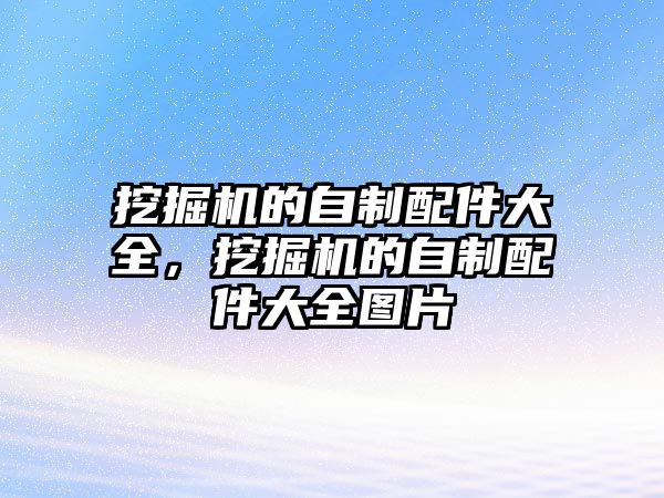 挖掘機的自制配件大全，挖掘機的自制配件大全圖片