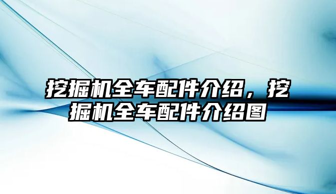 挖掘機全車配件介紹，挖掘機全車配件介紹圖