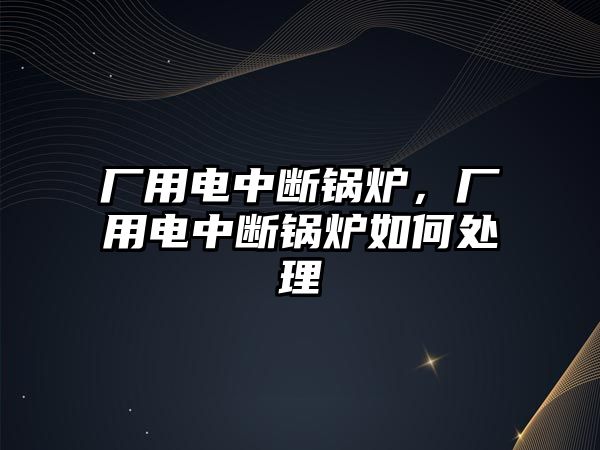 廠用電中斷鍋爐，廠用電中斷鍋爐如何處理