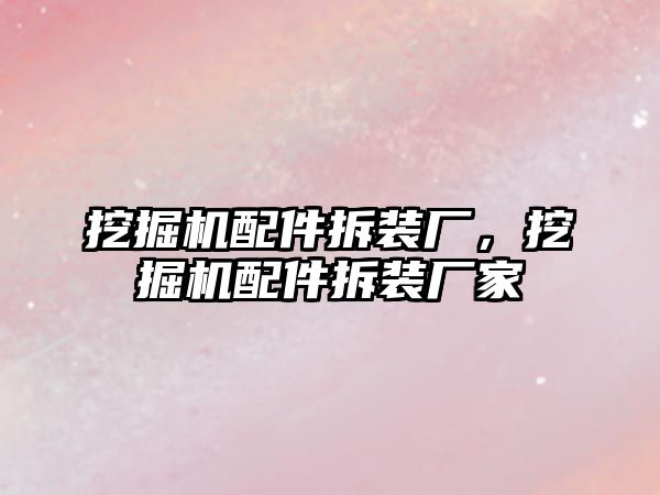 挖掘機配件拆裝廠，挖掘機配件拆裝廠家