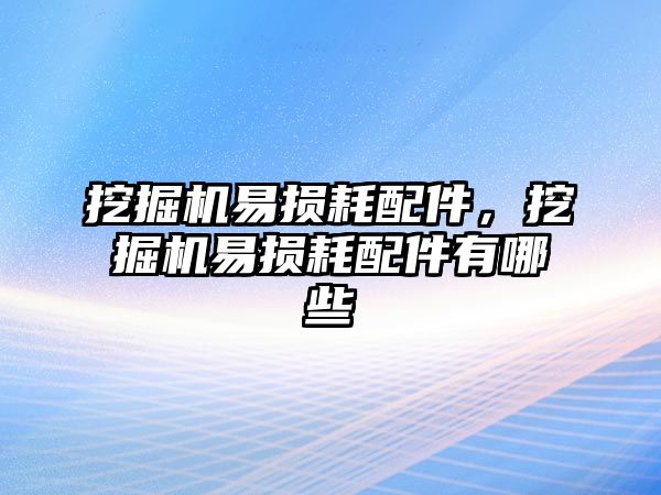 挖掘機易損耗配件，挖掘機易損耗配件有哪些