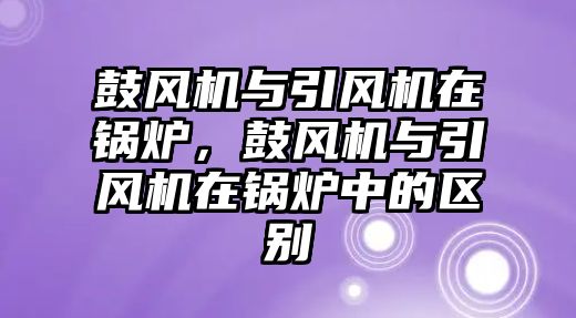 鼓風(fēng)機(jī)與引風(fēng)機(jī)在鍋爐，鼓風(fēng)機(jī)與引風(fēng)機(jī)在鍋爐中的區(qū)別