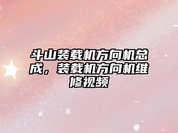 斗山裝載機方向機總成，裝載機方向機維修視頻