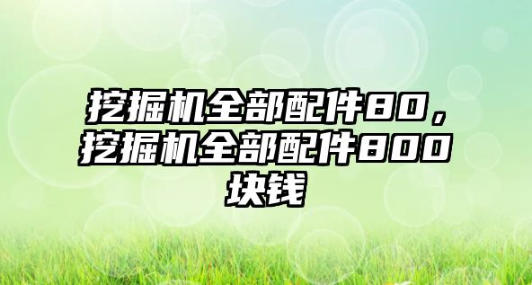 挖掘機(jī)全部配件80，挖掘機(jī)全部配件800塊錢(qián)