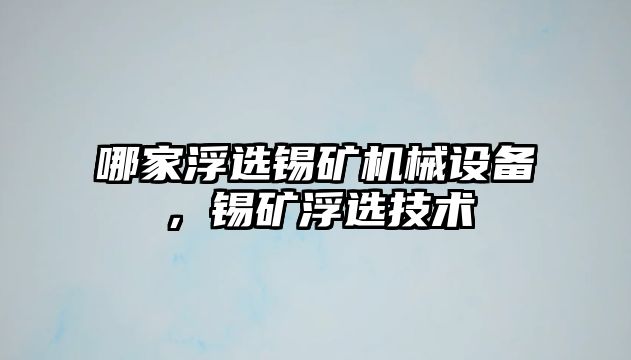 哪家浮選錫礦機械設(shè)備，錫礦浮選技術(shù)