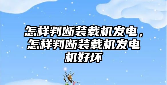 怎樣判斷裝載機發(fā)電，怎樣判斷裝載機發(fā)電機好壞