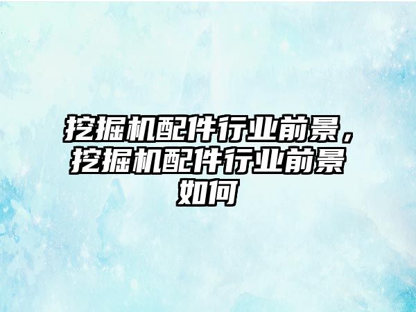 挖掘機配件行業(yè)前景，挖掘機配件行業(yè)前景如何