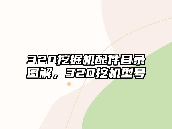 320挖掘機配件目錄圖解，320挖機型號