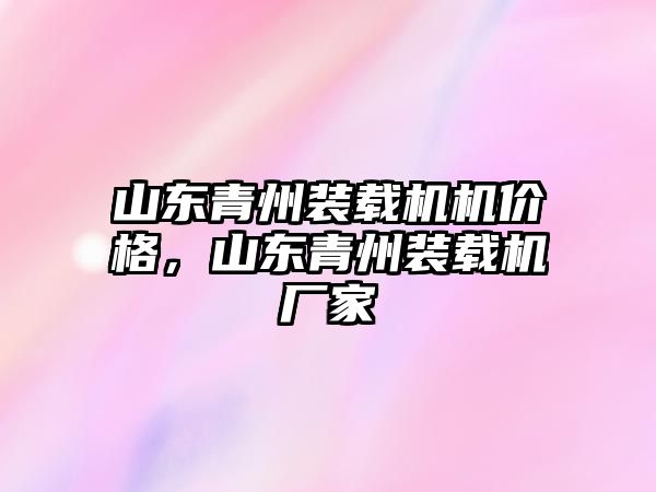 山東青州裝載機機價格，山東青州裝載機廠家